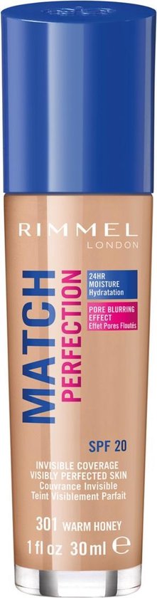 Rimmel London Match Perfection Foundation - 301 Warm Honey