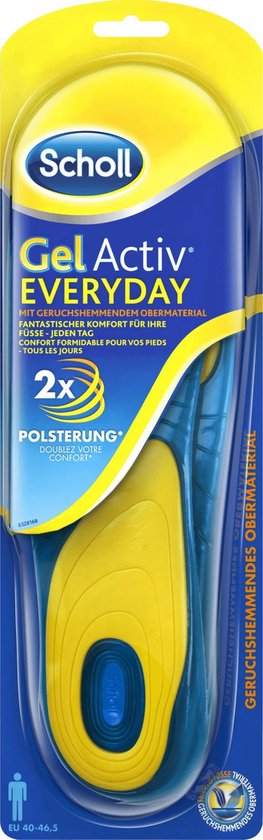 Scholl Inlegzolen Gel Activ Everyday voor Mannen (1 paar ) - 40 - 46.5