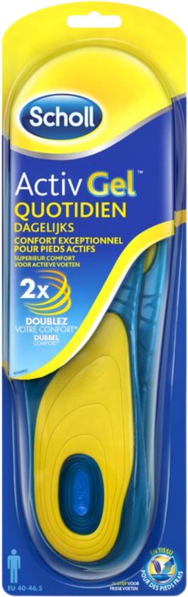 Scholl ActivGel Inlegzolen Man â€“ Maat 40 - 46,5 â€“ 1 Paar
