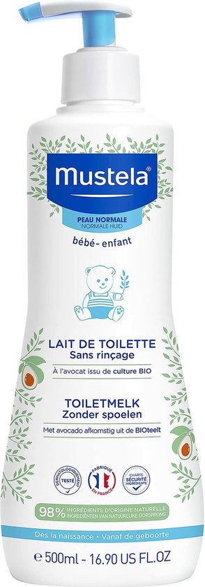 Mustela peau normal Toiletmelk zonder spoelen 500ml
