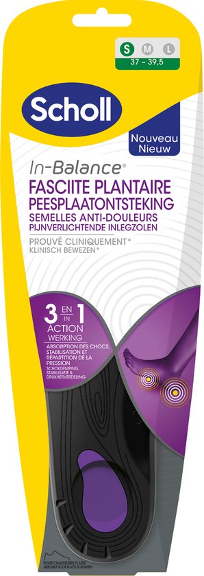Scholl In Balance pijnverlichtende inlegzolen Peesplaatontsteking - Small - Maat 37-39,5 - 1 Paar