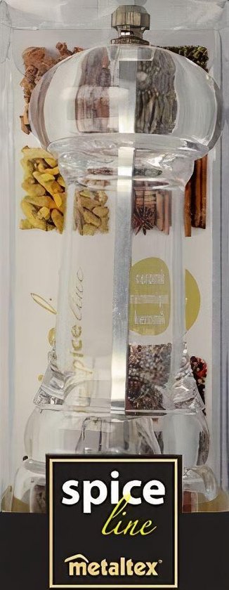 Metaltex Kruidenmolen Spice Line 14 Cm Acryl Transparant