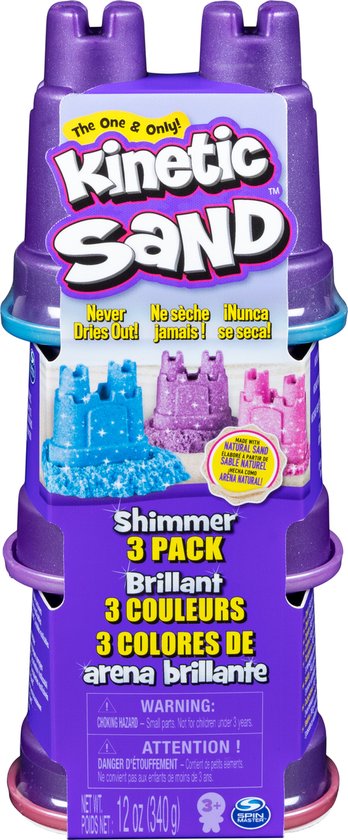 Kinetic Sand Shimmer - Glitterzand - 3 kleuren - 340 gr - Sensorisch speelgoed