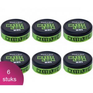 6x Black & Red Mattlook Haar Wax