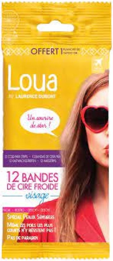 Loua Cold Wax For Facial Hair Removal - 12 Strips
