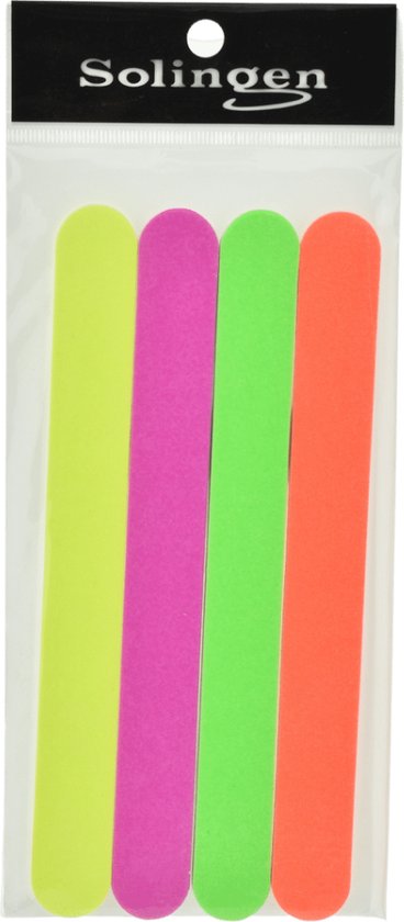 Solingen Multi-Color Nail File long  2D 4280 - 4 Pieces