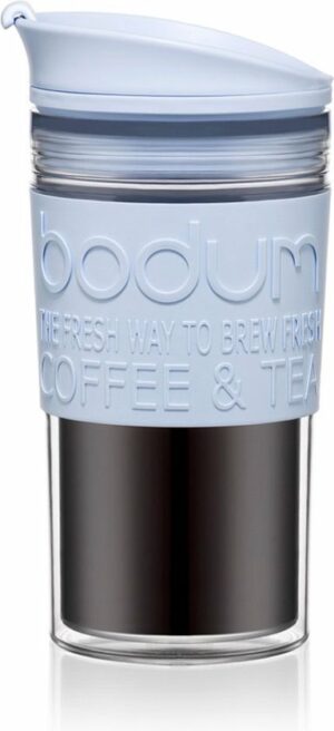 Bodum Travel Mug Dubbelwandige Kunststof - Baby Blauw- 350 ml