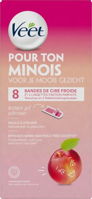 Veet Gezicht koude waxstrips nectarine