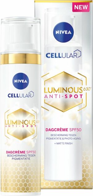 NIVEA Cellular LUMINOUS630 Anti-Spot Dagcrème Gezicht - Anti-Pigment Vlekken - Pigmentvlekken Verwijderen - Gezichtsverzorging Alle huidtypen - SPF 50 - 40 ml