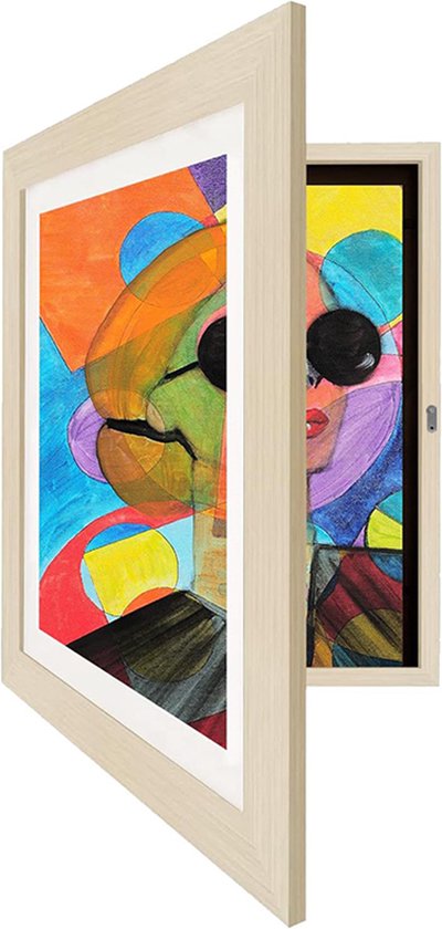 Fotolijst - Luxe fotolijst voor kindertekeningen - Kunstlijst - Wissellijst - Tekeningen - A4 - Hout