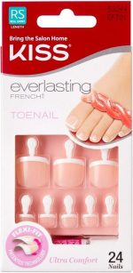 Kiss Everlasting French Toenails Limitless - Teennagels - Toenails - Plaknagels voor tenen - Kunstnagels voor tenen - 24 stuks