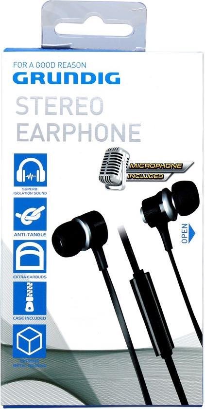 Grundig Stereo Oordopjes In Ear - Zwart