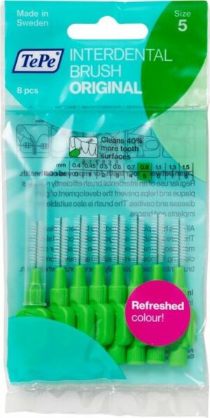 TePe Interdentale Ragers Original 0,8 mm Groen zakje à 8 stuks