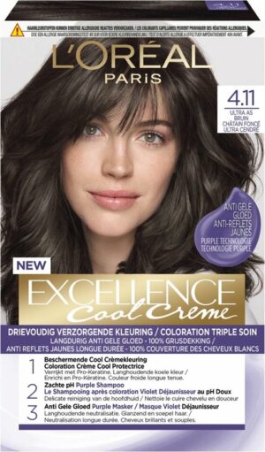 L’Oréal Paris Excellence Cool Creams Permanente haarverf - 4.11 - Ultra Ash Bruin