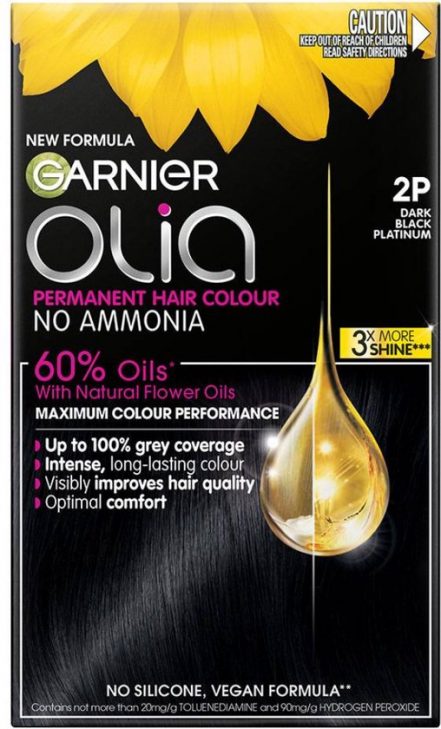 Garnier Olia Permanente Haarverf Met Natuurlijke Bloemoliën - 2P Platinum Zwart