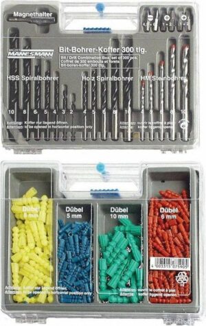 Brüder Mannesmann Boren- bit- en pluggenset - 300 delig