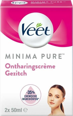 Veet Ontharingscreme 35% chemische ingrediënten in vergelijking met vorige formule - 2x 50ML