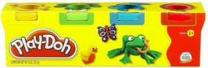 Play-Doh 23241 Klei 265 g Blauw, Groen, Rood, Geel - 4 Potjes