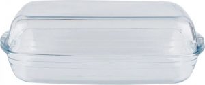 O.Cuisine Ovenschaal Neutraal 35 x 22 x 5 cm - 2.6L - Transparant - Met Deksel - 2 Delig