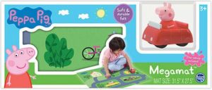 Megamat - Speelmat - Mega Mats - Peppa Pig speelkleed - Met 1x Peppa Pig Speelgoedauto