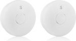 Rookmelder met 1 Jaar Batterij - 2 Pack Smartwares FSM-114 - Voldoen aan Europese Norm EN14604