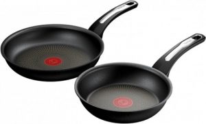 TEFAL Selection Solo Set van 2 Hoogwaardig Aluminium Koekenpannen - Alle Warmtebronnen Inclusief Inductie - 20 en 24 cm