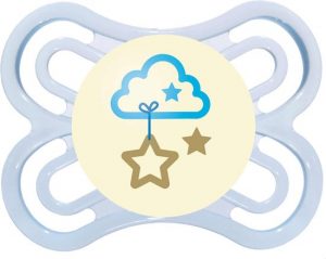 Mam Perfect Night Siliconen Fopspeen Wolk Sterren Blauw - (0-6 Maanden)