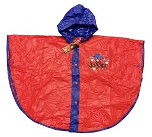 Miraculous Ladybug Regenponcho - Regencape - PVC - Rood/blauw - Maat 110/116 (±5/6 jaar)