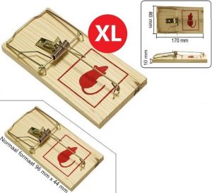 Houten Muizenval XL Maat Duo Pack