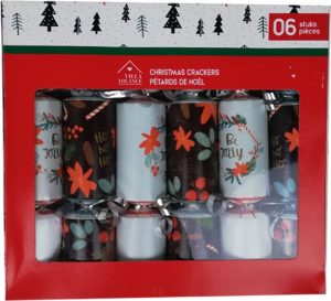 Christmas Crackers - Party Crackers - Mini Kerstmis Spel - Kerstspel - Wie ben ik - Kerst Musthave - Bordeaux / Wit - Set van 6