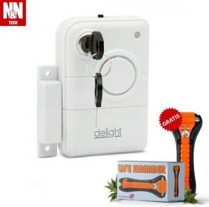 N&N Tech Deur, Raam en Kozijn Alarm inbraakbeveiliging Met 2 Sleutels - 55299 + Gratis Lifehammer