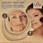 3x Vergrotende Make-up Spiegel Dubbelzijdig Met Standaard - Wit - 18x8x19CM