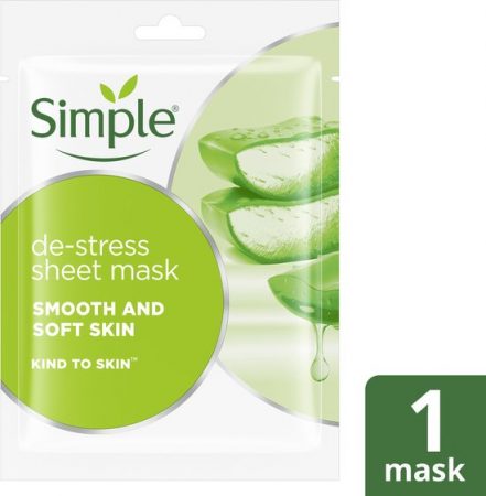 Simple Kind to Skin De-Stress Gezichtsmasker - 1 stuk