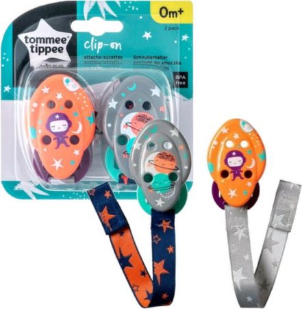 2 Stuks Assorti - Tommee Tippee Clip-on Speenkoord - 0m+
