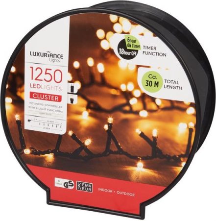 Luxe kerstverlichting 30 meter - 1250 ledlampjes