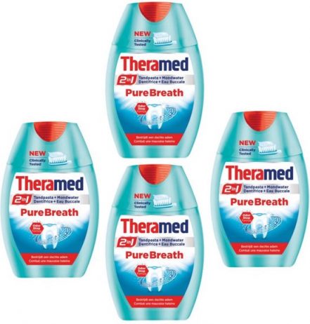 Theramed Pure Breath tandpasta Bundelverpakking - 4 x 75 ml
