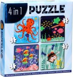 Wins 4-in-1 Legpuzzel Voor kinderen - Onderwater Wereld - 31 Puzzelstukjes - 3+