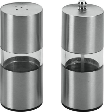 Metaltex Zoutvaatje En Pepermolen Spice Line 13 Cm Acryl/rvs