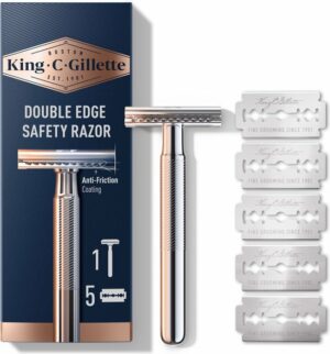 King C. Gillette Double Edge Safety Razor - 5 Scheermesjes