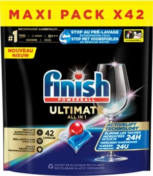 Finish Ultimate All in One Regular Vaatwastabletten - 42 Capsules