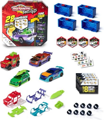 Majorette - Tune Upâ€™s - Serie 1 - 4-delige set - die-cast - Speelgoedauto