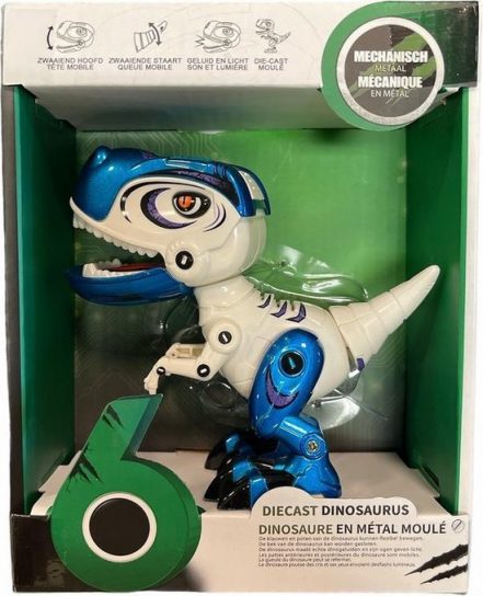 Die cast Dinosaurus met licht en geluid - 14 cm