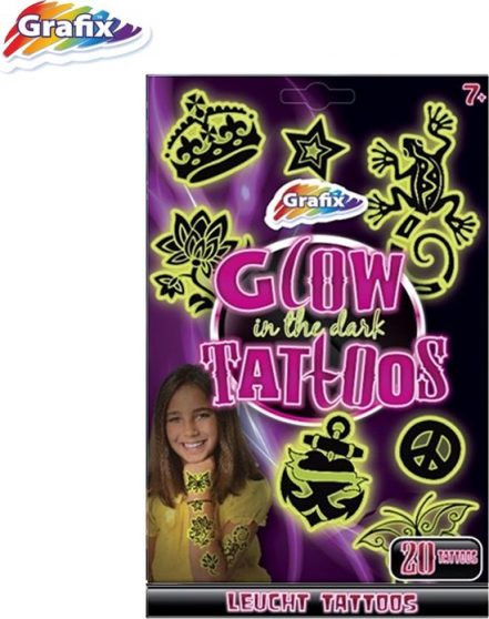 Grafix Glow In The Dark Tattoos Geschikt Voor Dames - 20 Stuks