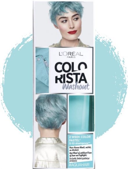 L'OrÃ©al Paris Colorista Washout Aquahair Pastelkleur 1-2 weken Haarkleuring Voor Blond Haar - 80 ml
