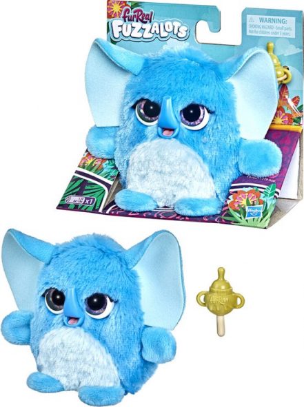 FurReal Fuzzalots - Blauw interactief huisdier 25+ geluiden, reacties en oplichtende buik
