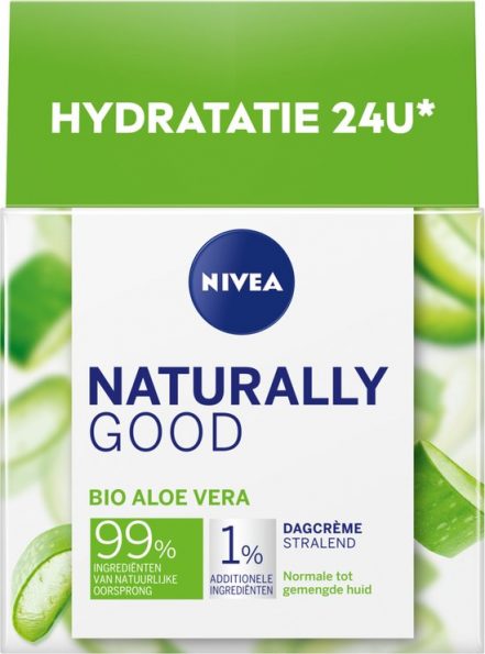 NIVEA Naturally Good Stralende DagcrÃ¨me - GezichtscrÃ¨me met AloÃ« Vera - Voor Normale en Gemengde Huid - 50 ml