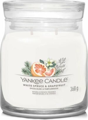 Yankee Candle White Spruce & Grapefruit Signature Medium Jar