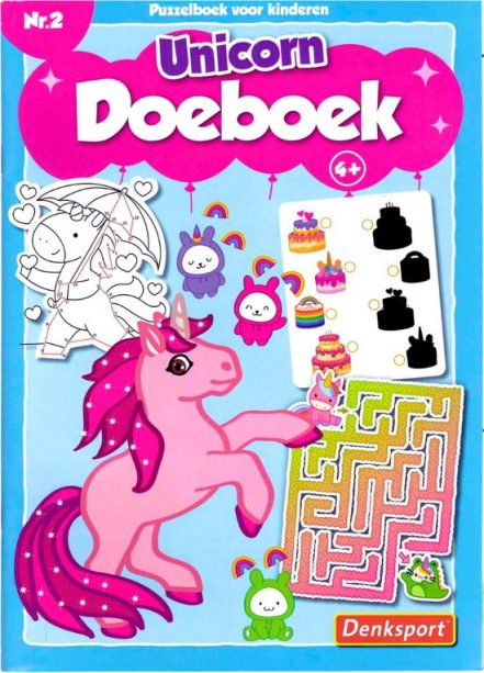 Denksport Unicorn Doeboek Nr.2 Puzzelboek Voor Kinderen