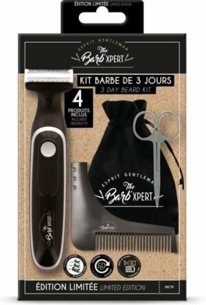 FRANCK PROVOST OP0670 - 3-daagse baardset: hybride trimmer, baard- en snorschaar, beeldhouwkam - BarbXpert-etui