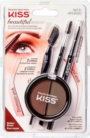 Kiss brow kit beautiful - 1 stuk